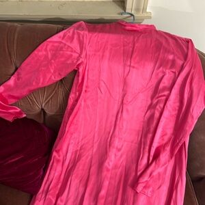 Fuchsia 100% silk gown